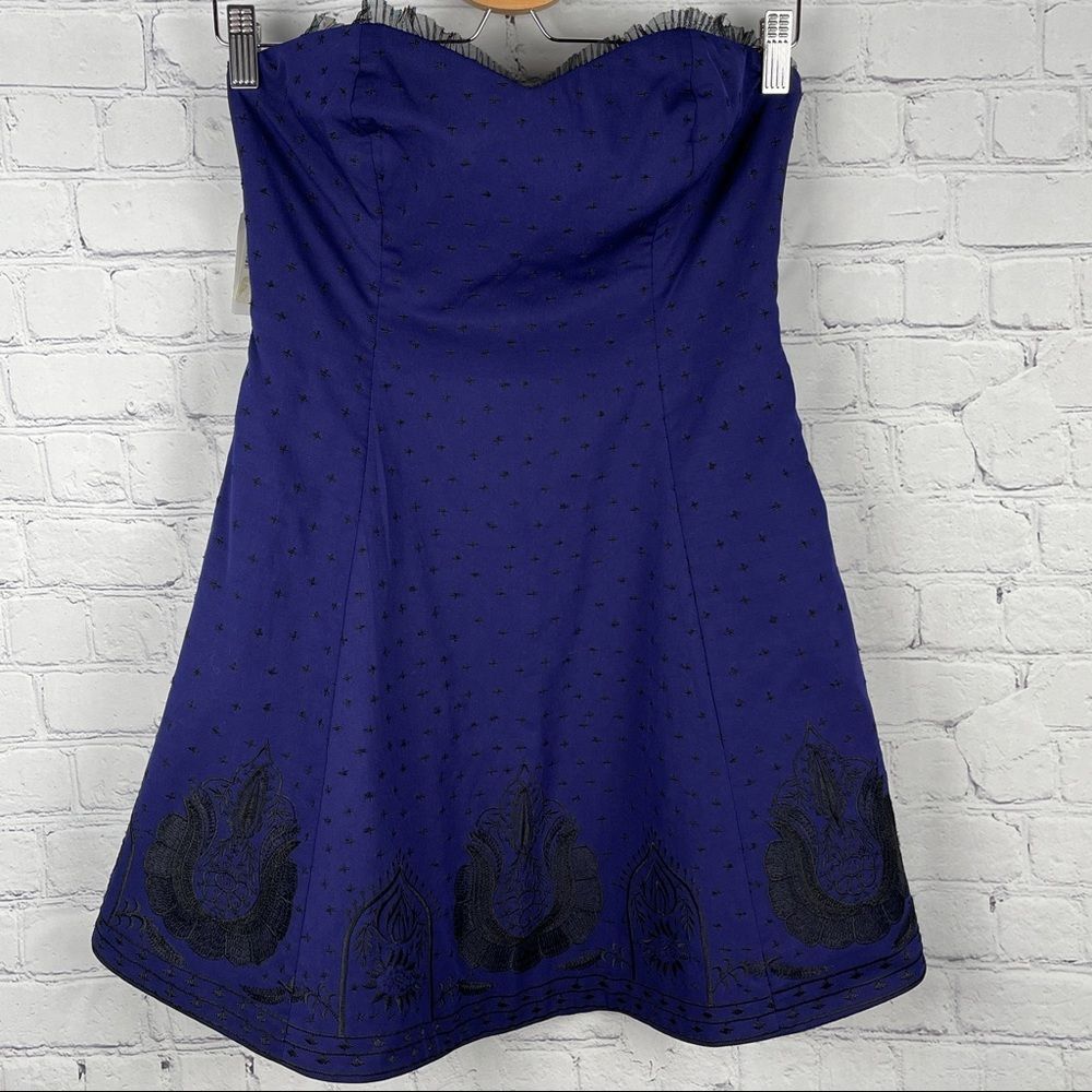 FREE PEOPLE women's limited edition Very Merry strapless mini dress NWOT, size 4 - Picture 2 of 15